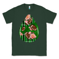 Sports Green american football and western roses teardrop Classic Tee - BundleAndBundleShop