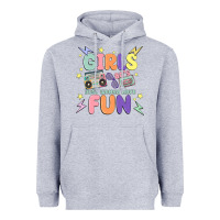 Heather Grey girls just wanna have fun Heavyweight Hoodie - MaliasSmallBusiness