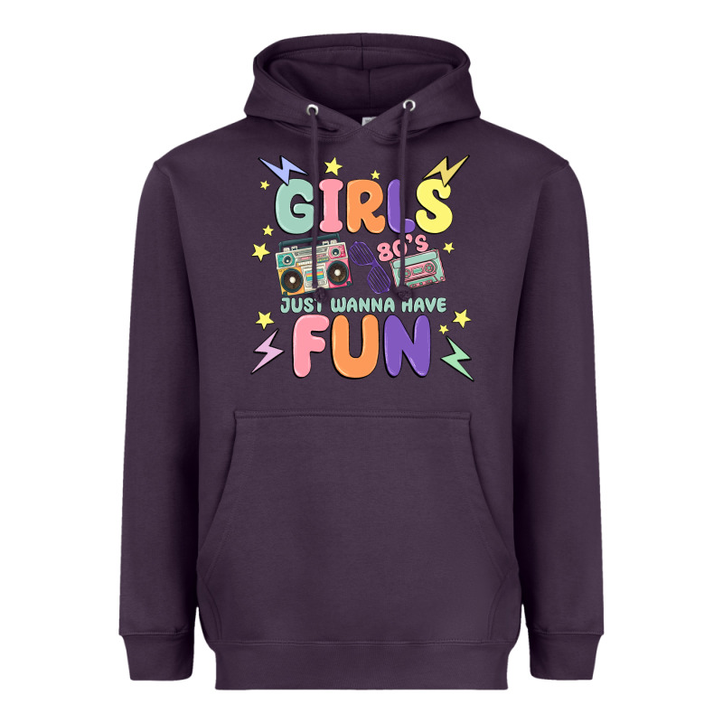 Girls Just Wanna Have Fun Heavyweight Hoodie by MaliasSmallBusiness | Teevron