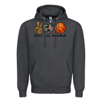 Smoke peace love basketball Zipper Hoodie - Artiststas