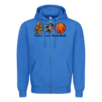 True Royal peace love basketball Zipper Hoodie - Artiststas