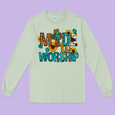 Made To Worship Long Sleeve Tee Designed By Artiststas