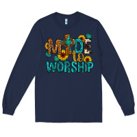 Navy made to worship Long Sleeve Tee - Artiststas