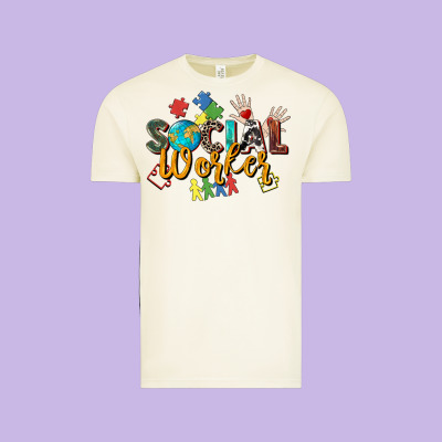 Social Worker Vintage Tee Designed By Zillion Design Studio