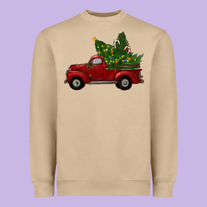 Christmas Trees With Truck Heavyweight Sweatshirt Designed By Ranaportraitstore