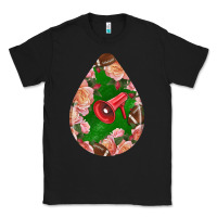 Black american football and western roses teardrop Classic Tee - BundleAndBundleShop