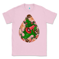 Bubblegum Pink american football and western roses teardrop Classic Tee - BundleAndBundleShop
