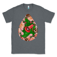 Charcoal Heather american football and western roses teardrop Classic Tee - BundleAndBundleShop