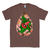Chestnut american football and western roses teardrop Classic Tee - BundleAndBundleShop