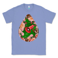 Colony Blue american football and western roses teardrop Classic Tee - BundleAndBundleShop