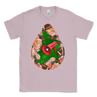 Lilac american football and western roses teardrop Classic Tee - BundleAndBundleShop