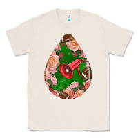 Natural american football and western roses teardrop Classic Tee - BundleAndBundleShop