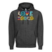 Charcoal Heather love rodeo Zipper Hoodie - AdoDesignShop