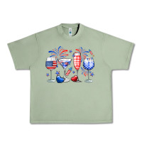 Oil Green 4th of July wine glasses Urban Heavy Tee - Neo Western