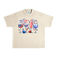 Sandshell 4th of July wine glasses Urban Heavy Tee - Neo Western