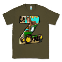 Army Green farm life alphabet lowercase letters z Classic Tee - BundleAndBundleShop