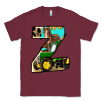 Burgundy farm life alphabet lowercase letters z Classic Tee - BundleAndBundleShop