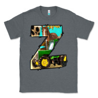 Charcoal Heather farm life alphabet lowercase letters z Classic Tee - BundleAndBundleShop