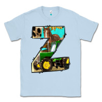 Dusty Blue farm life alphabet lowercase letters z Classic Tee - BundleAndBundleShop