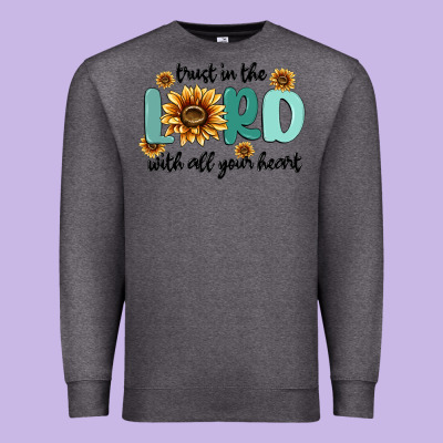 Trust In The Lord With All Your Heart Premium Sweatshirt Designed By Maliassmallbusiness