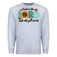 Heather Grey trust in the lord with all your heart Premium Sweatshirt - MaliasSmallBusiness