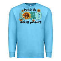 Ocean Blue trust in the lord with all your heart Premium Sweatshirt - MaliasSmallBusiness
