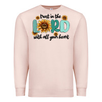 Pale Pink trust in the lord with all your heart Premium Sweatshirt - MaliasSmallBusiness