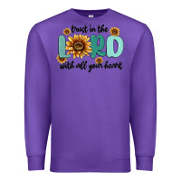 Purple trust in the lord with all your heart Premium Sweatshirt - MaliasSmallBusiness