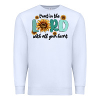 White trust in the lord with all your heart Premium Sweatshirt - MaliasSmallBusiness