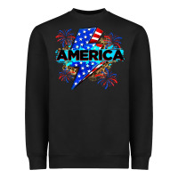 Black America with lightning bolt Heavyweight Sweatshirt - Zillion Design Studio