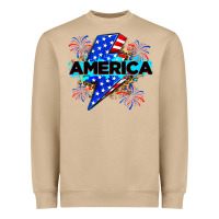 Mushroom America with lightning bolt Heavyweight Sweatshirt - Zillion Design Studio