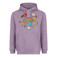 Lavender maestra teacher heart doodle Heavyweight Hoodie - MaliasSmallBusiness