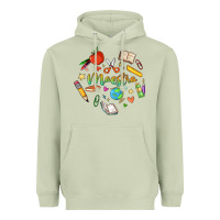 Matcha maestra teacher heart doodle Heavyweight Hoodie - MaliasSmallBusiness