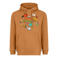 Meerkat maestra teacher heart doodle Heavyweight Hoodie - MaliasSmallBusiness