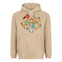 Mushroom maestra teacher heart doodle Heavyweight Hoodie - MaliasSmallBusiness