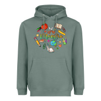 Sage maestra teacher heart doodle Heavyweight Hoodie - MaliasSmallBusiness