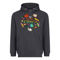 Smoke maestra teacher heart doodle Heavyweight Hoodie - MaliasSmallBusiness