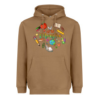 Toasted Coconut maestra teacher heart doodle Heavyweight Hoodie - MaliasSmallBusiness