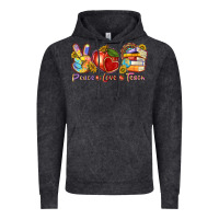 Vintage Black peace love teach Vintage Hoodie - texasbilliewilder