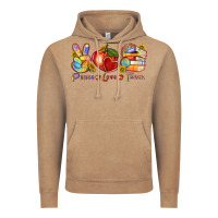 Vintage Coffee peace love teach Vintage Hoodie - texasbilliewilder