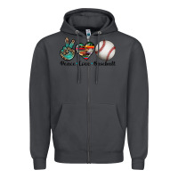 Smoke peace love baseball Zipper Hoodie - Artiststas