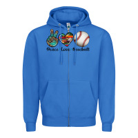 True Royal peace love baseball Zipper Hoodie - Artiststas