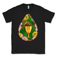 Black american football and western roses teardrop Classic Tee - BundleAndBundleShop