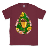 Burgundy american football and western roses teardrop Classic Tee - BundleAndBundleShop