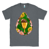 Charcoal Heather american football and western roses teardrop Classic Tee - BundleAndBundleShop