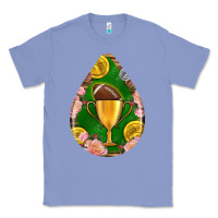 Colony Blue american football and western roses teardrop Classic Tee - BundleAndBundleShop