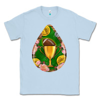 Dusty Blue american football and western roses teardrop Classic Tee - BundleAndBundleShop