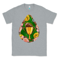 Heather Grey american football and western roses teardrop Classic Tee - BundleAndBundleShop