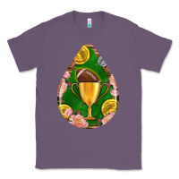 Lavender american football and western roses teardrop Classic Tee - BundleAndBundleShop