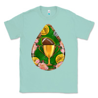 Seafoam american football and western roses teardrop Classic Tee - BundleAndBundleShop